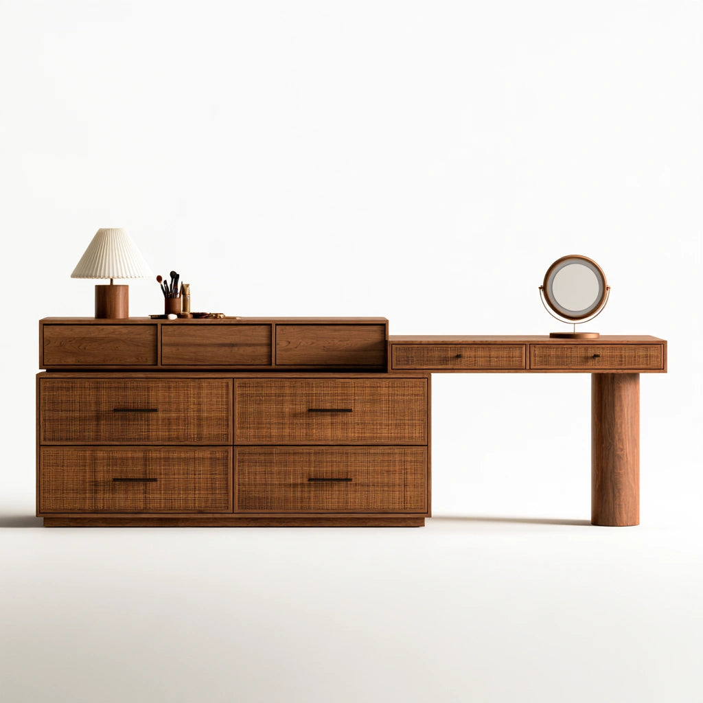 Commode verticale aux lignes épurées, coloris gris