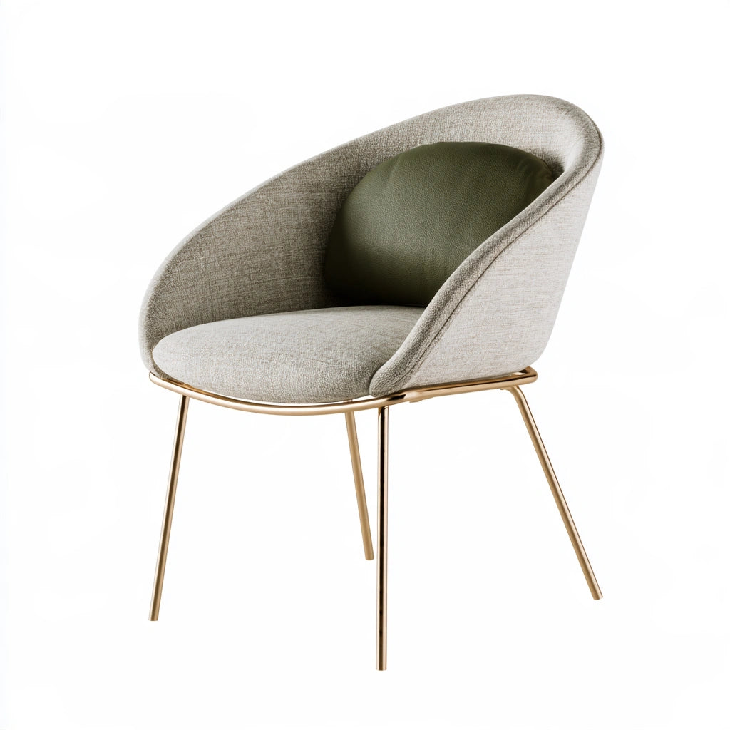 Chaise de salle à manger aux lignes épurées, coloris gris