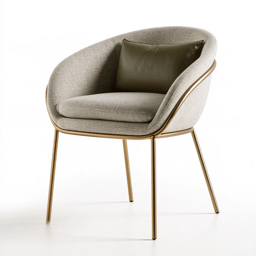 Chaise de salle à manger aux lignes épurées, coloris gris