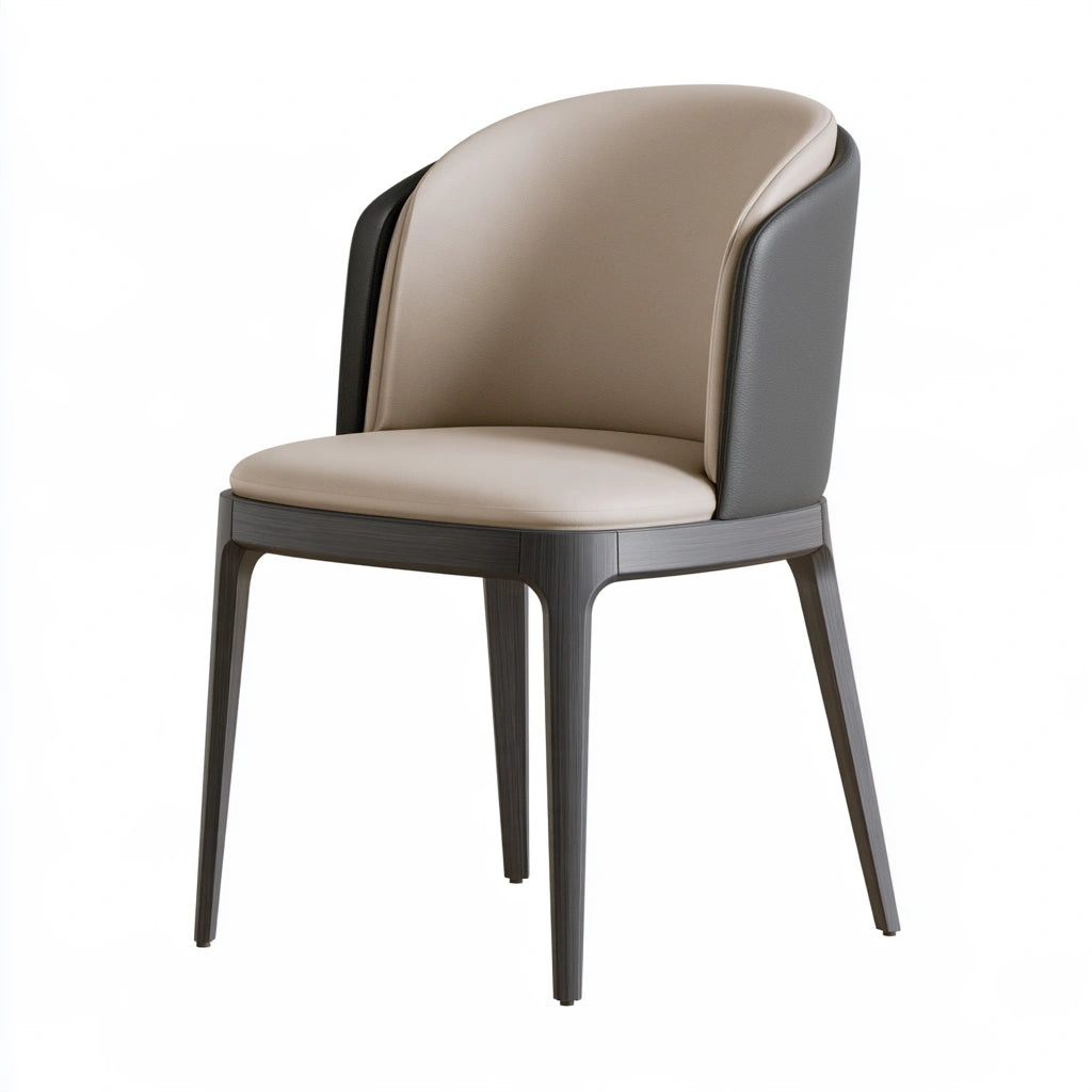 Chaise de salle à manger aux lignes épurées, coloris blanc