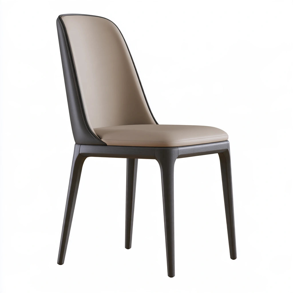 Chaise de salle à manger aux lignes épurées, coloris blanc