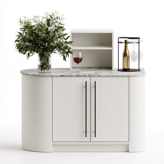 Meuble bar aux lignes épurées, coloris gris